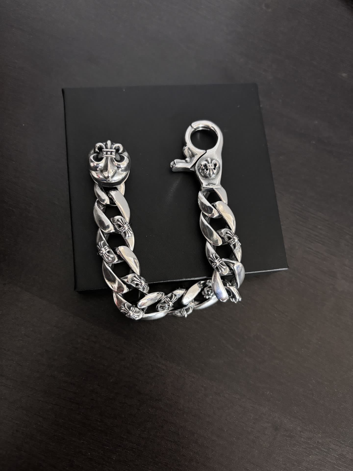 Chrome Hearts Silver-Tone Floral Link Bracelet